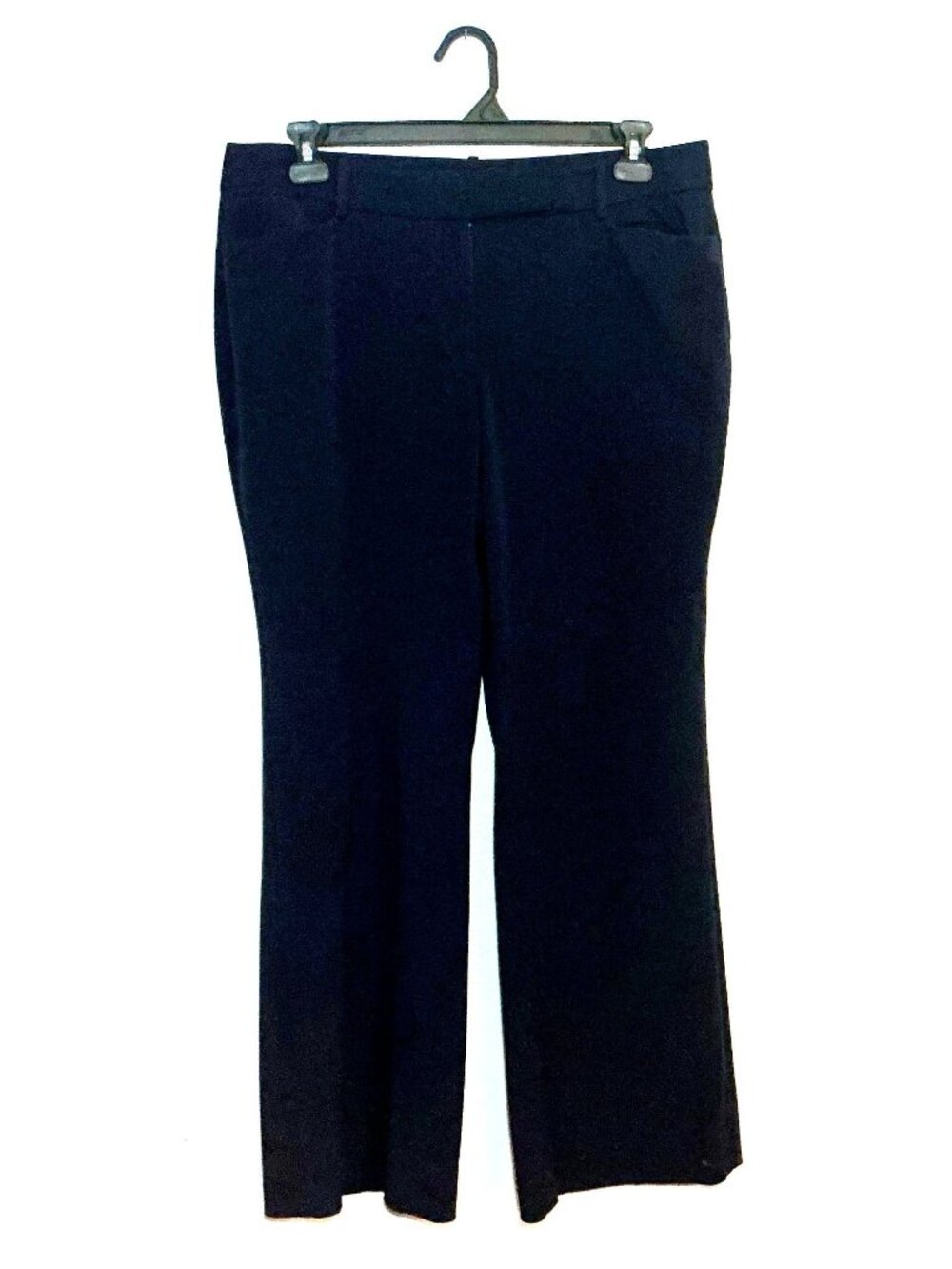 White House Black Market Women's Dress Pants 14R Black Modern Boot Career Trouse